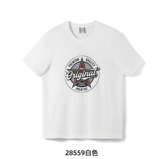 F031804夏季新款美式复古休闲个性百搭宽松圆领男士T恤 商品图3