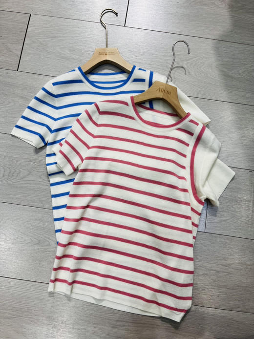 原单新款撞色条纹针织上衣 商品图7