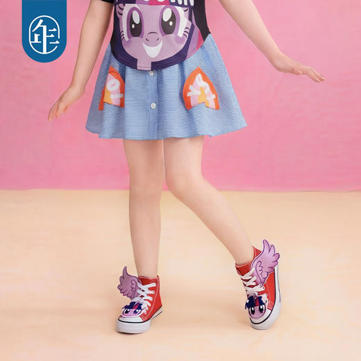 小马宝莉联名年衣童装短裙女童夏季新款女孩公主风卡通裙子半身裙 商品图3