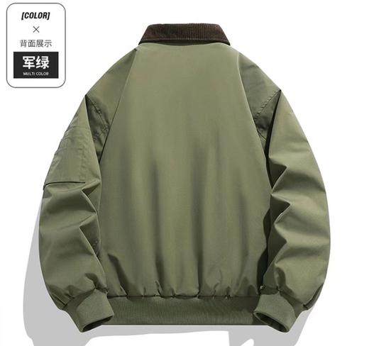 F031875复古假两件春秋新款男女户外运动休闲翻领夹克外套 商品图6