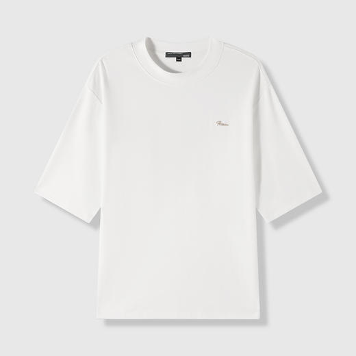 GXG男装26夏季简约刺绣字母圆领针织短袖时尚潮流日常百搭男式T恤K&C 商品图5