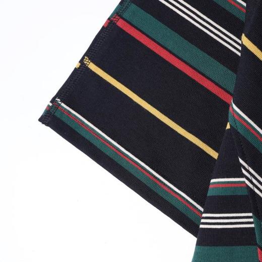 26T186SDSA男装2026新款高贵轻奢复古撞色斜纹短袖T恤拼接领口百搭时尚 商品图4