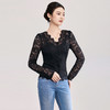 「高货wl」全新升级【铂金会员174/天猫229/差价55】(02155)洛诗琳法式刺绣蕾丝打底衫女2026春夏气质镂空蕾丝V领上衣 商品缩略图1