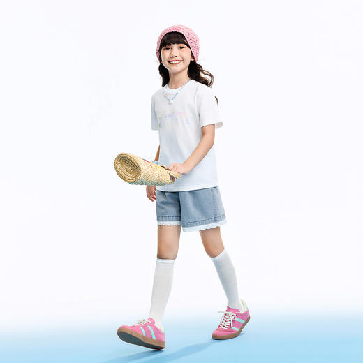 女童全腰牛仔短裤夏季新款安奈儿童装EG626598 商品图3