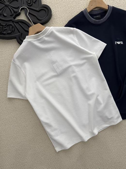 F0318125新款情侣款珠地纯棉时尚百搭圆领刺绣短袖薄T恤 商品图4