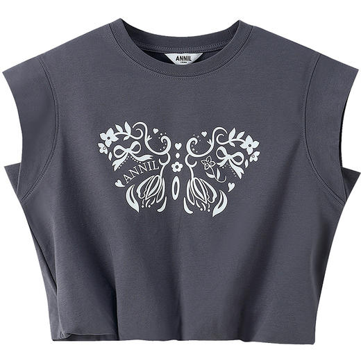 女童圆领短袖针织衫夏季新款安奈儿童装EG621620 商品图6