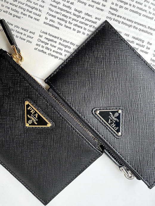 THS-无 P家 经典优雅十字纹Saffiano 皮革卡包 2色 CQ1431 商品图1