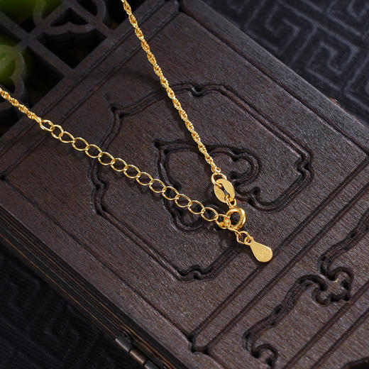 子佩集S925银【东风嫣然】套链【DZ06282】纯银古法银项链锁镀金2509 商品图5