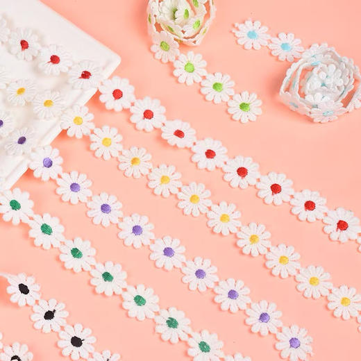 小布伶0092-DIY手工刺绣花边2.0小雏菊（颜色随机） 商品图0