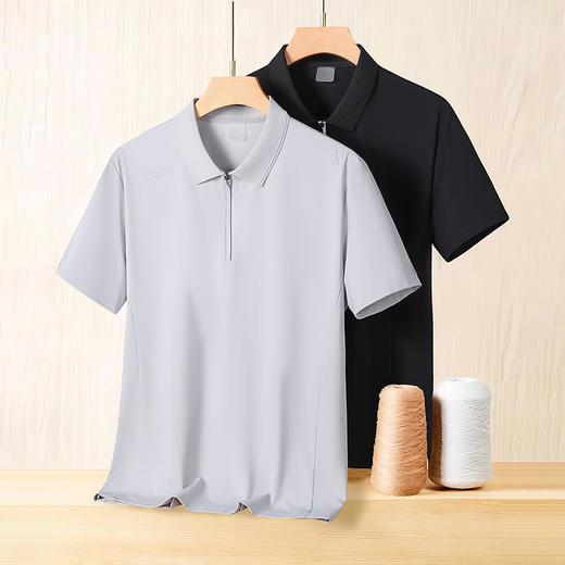 【DK】大依优型大码男装夏季polo领短袖T恤冰丝速干透气百搭短袖上衣 商品图4