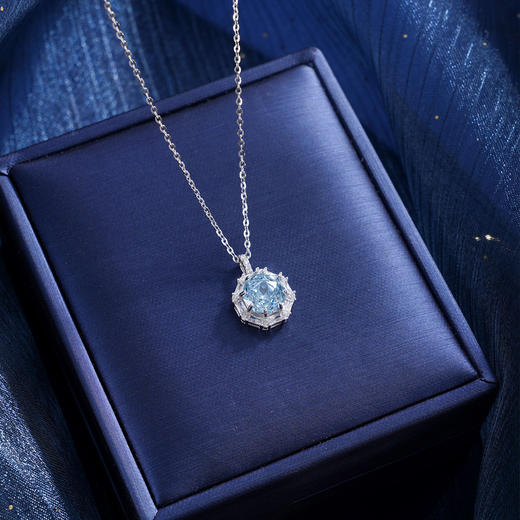 子佩集【蓝调旋律】S925银套链【YL-7466】时尚玫瑰切锆石项链2509 商品图1