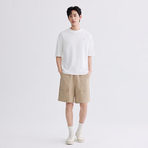 GXG男装26夏季简约刺绣字母圆领针织短袖时尚潮流日常百搭男式T恤K&C 商品图4