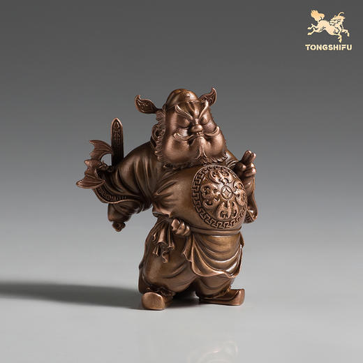铜师傅《福从天降》钟馗铜摆件办公室职场工位创意工艺装饰品 商品图3