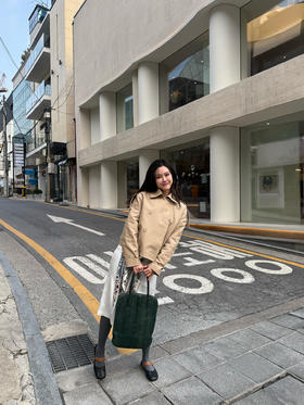 DUO智仙生 铂金风衣 早春新款低腰短风衣