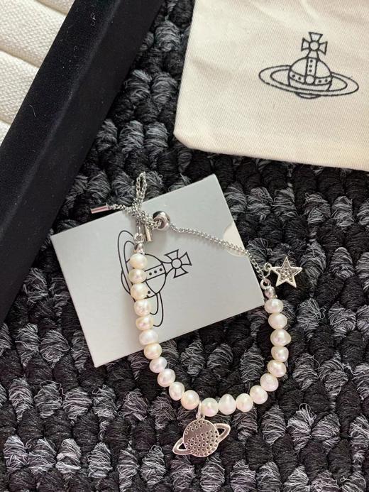 F031811珍珠上手真的绝绝子~富贵千金感满钻星球珍珠星星手链 商品图3