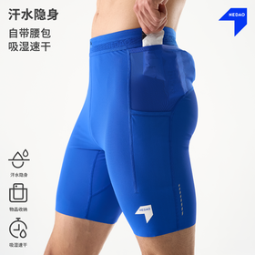 26新品内道汗隐痕平纹四分紧身短裤男女跑步运动春夏新四分半弹短裤