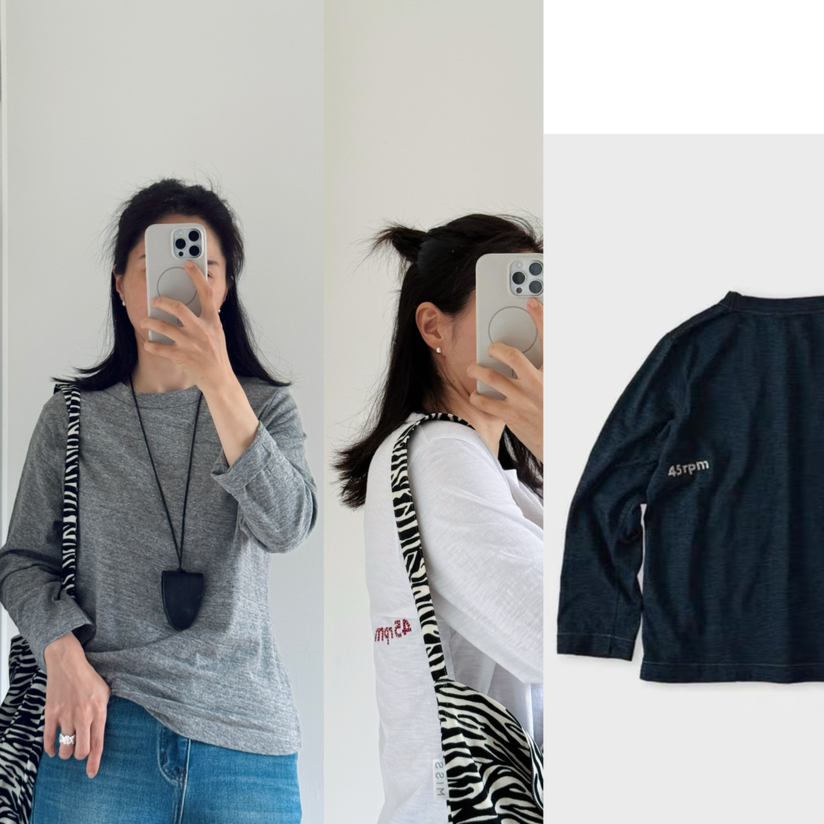 45后腰刺绣字母R | 八分袖简约上衣T恤【包邮+三天无理由退换】