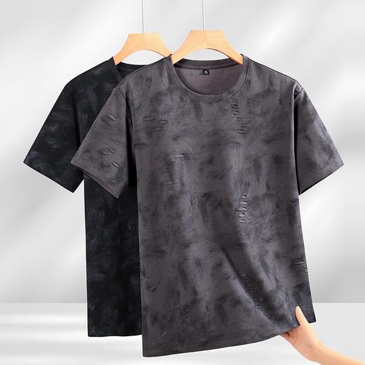 【DK】大依优型大码男装夏季印花短袖T恤圆领休闲棉质百搭短袖上衣 商品图2