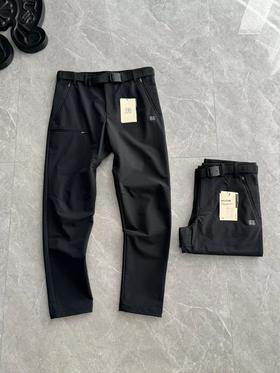 F0318108户外软壳裤修身剪裁四面弹力防泼水防风男士长裤