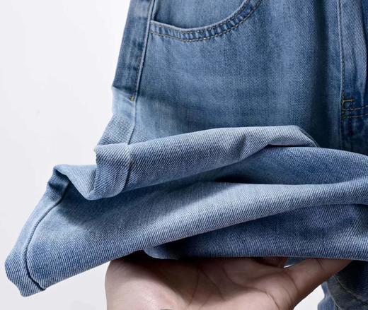 F031887窄版复古阔腿高腰宽松垂感直筒拖地裤修饰腿型显腿长牛仔裤 商品图6