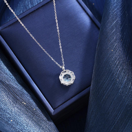 子佩集【蓝调旋律】S925银套链【YL-7466】时尚玫瑰切锆石项链2509 商品图5