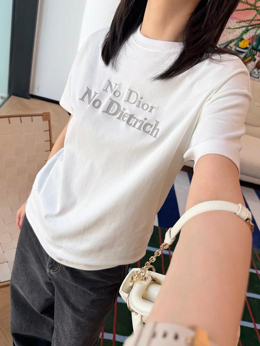 迪奥 新款「No Dietrich」刺绣T恤 商品图0
