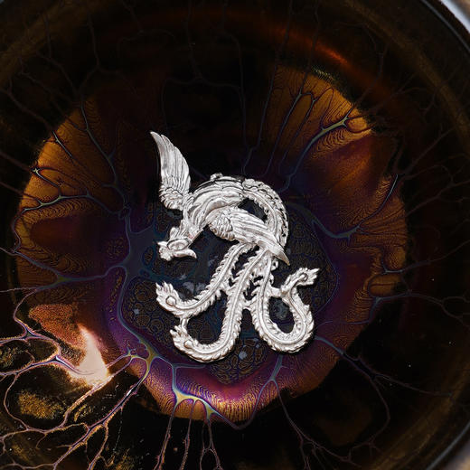 子佩集【福海龙凤】S990银摆件【YSYCJ005】茶具茶杯原创作品金色龙腾凤舞2509 商品图6