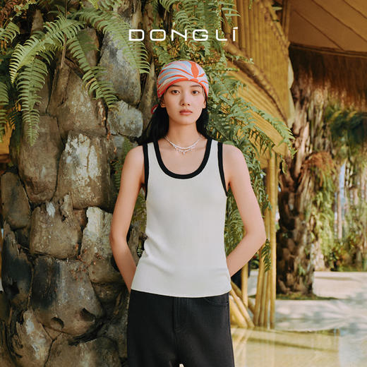 东黎 • 万物复苏 网球背心 山羊绒桑蚕丝女士春夏运动背心  6059 商品图0