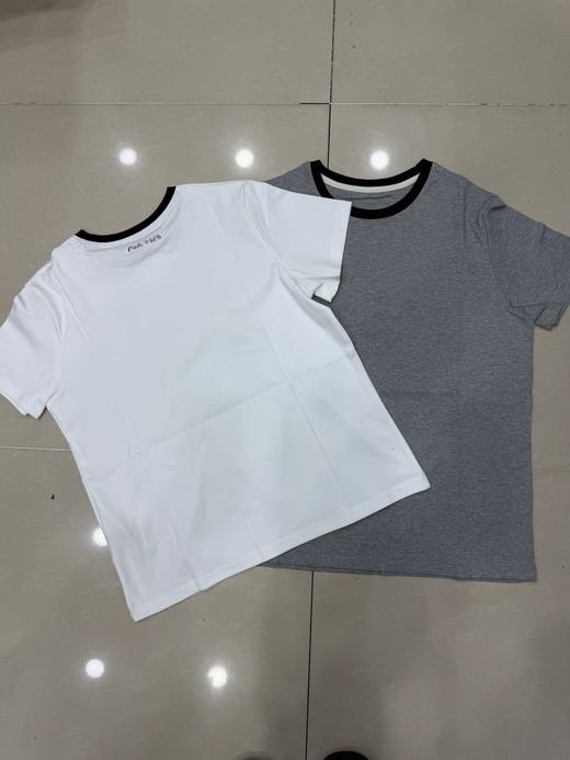 F0318113女装2026春季新款棉针织布T恤撞色圆领休闲短袖 商品图1