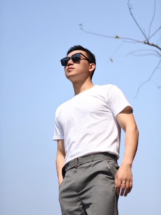 二店y 新疆棉600g重磅美式纯棉情侣款短袖T恤 商品图7