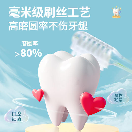 Yucca分阶透明手动牙刷适合2-6和5-12岁儿童 商品图3