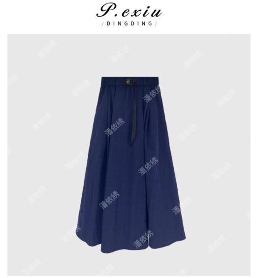 03-4潘依绣丁丁宠粉系带松紧腰设计款休闲百搭半身裙 Q6087 商品图0