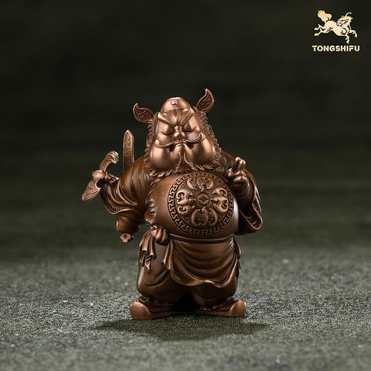 铜师傅《福从天降》钟馗铜摆件办公室职场工位创意工艺装饰品 商品图0