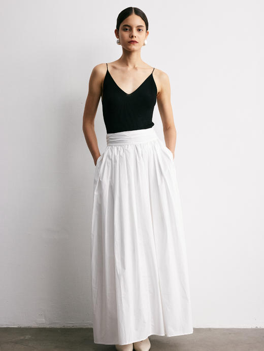 YANYI CHANG｜91880530 腰部抽褶量感半裙 [ 雅白 ] 商品图2