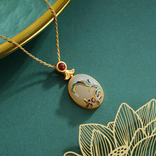 子佩集S925银【如锦似画】套链项链【DZ04418】和田玉镀金国潮2509 商品图0