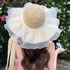 【超美❗️大帽檐防晒蕾丝草帽】巨百搭，显脸小，显气质，夏季女海边全脸沙滩透气太阳渔夫帽防晒帽遮阳帽子堪比雨伞防晒霜 商品缩略图1