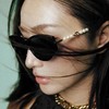 老渠道  gu1970墨镜   珠宝感猫眼墨镜  珍珠/钻石镶嵌  倪妮蔡依林同款 商品缩略图0