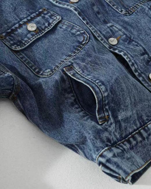 F031885美式复古百搭纯棉牛仔布男女同款牛仔外套夹克 商品图7