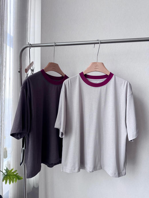 【撞色丝麻】噢蜜ooomeooo红领防晒凉感丝麻T 商品图5