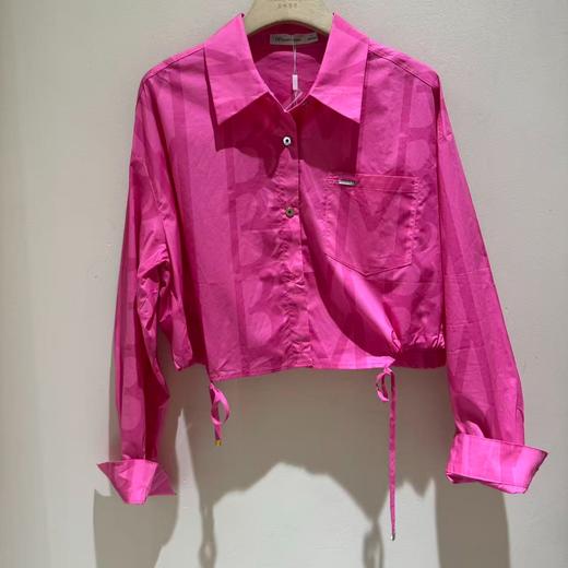 NC暗纹下摆抽绳长袖衬衫51220（红）春季961010920321 商品图0