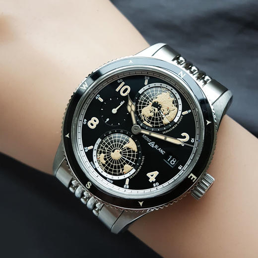 【98新（放置品）】Montblanc 万宝龙125872自动机械机芯日期显示、双时区42MM（男款）1858系列精钢130326NJS18 商品图8