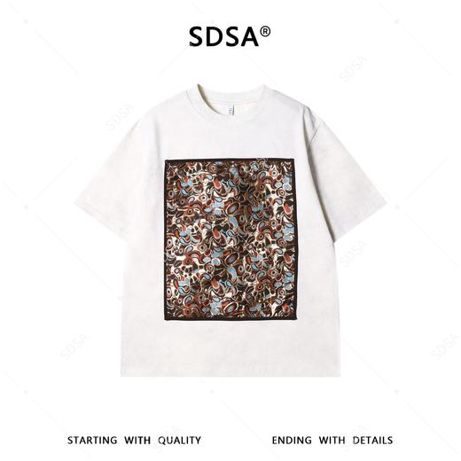 26T135SDSA男装2026新款高贵轻奢美式复古印花图案圆领短袖T恤百搭上衣 商品图2