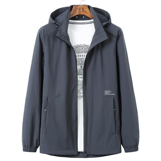 【DWN】大依优型大码男装春季休闲夹克外套商务百搭运动长袖连帽外套 商品图1