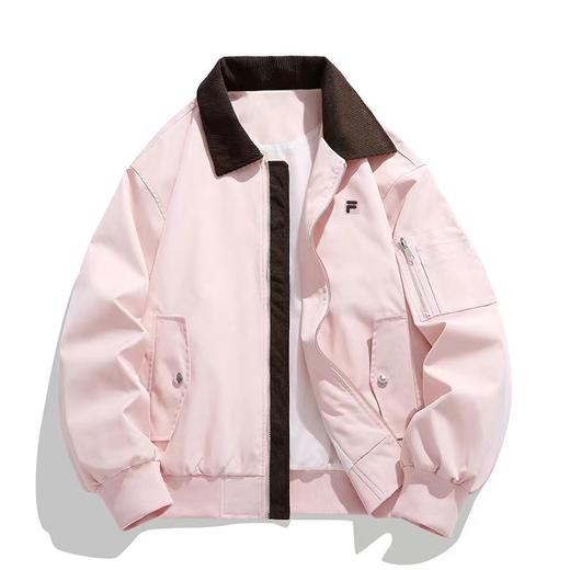 F031875复古假两件春秋新款男女户外运动休闲翻领夹克外套 商品图2