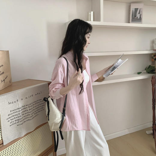 【爆单3-5天发货】Beau Muse春夏新款亚麻衬衣 | 透气舒适、多色可选、休闲百搭、简单慵懒感 商品图4