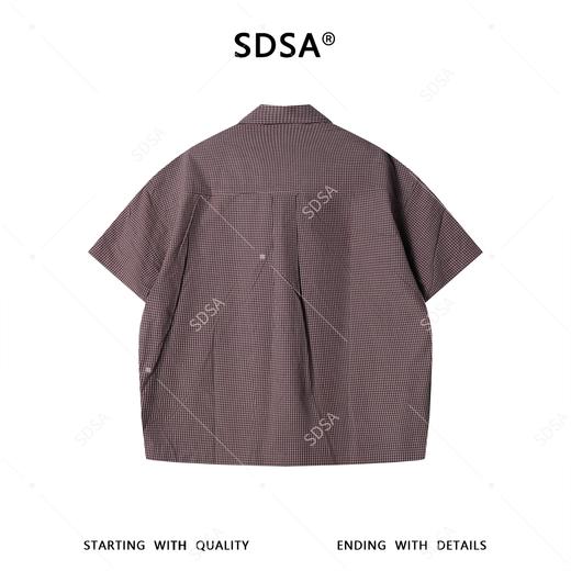 9003SDSA男装2026新款高贵轻奢时尚简约格子翻领短袖衬衫T恤百搭宽松 商品图4