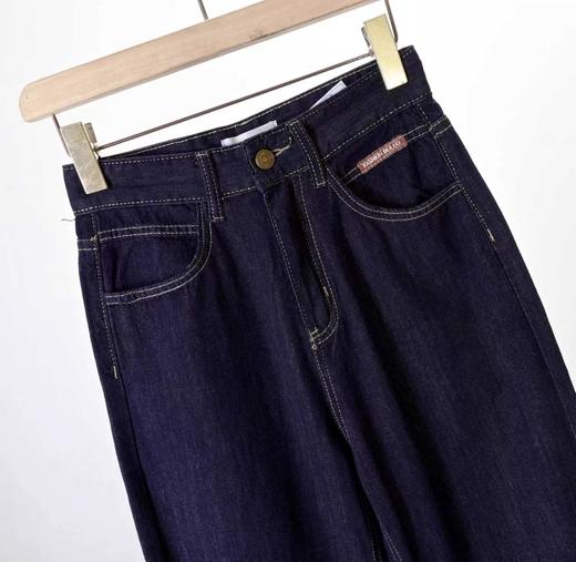 F031887窄版复古阔腿高腰宽松垂感直筒拖地裤修饰腿型显腿长牛仔裤 商品图8