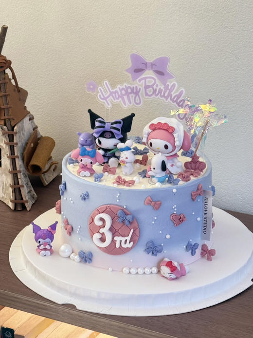 三丽鸥 库洛米美乐蒂女孩周岁蛋糕（配件随机 商品图0