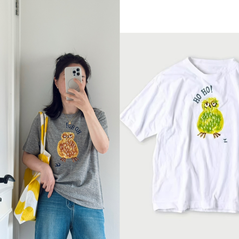 45猫头鹰 R竹节棉-春夏短袖T恤【包邮+三天无理由退换】