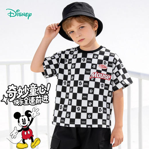 迪士尼妙趣之旅宽松米奇花版短袖T恤222DS0573 商品图0